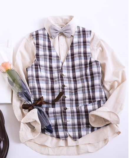 ベストの着こなし