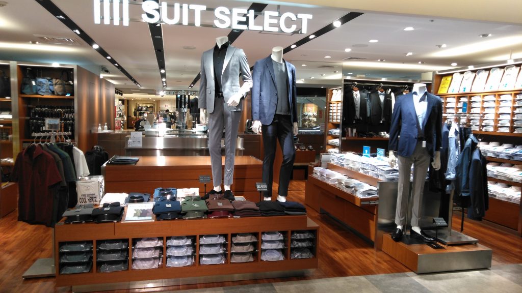 スーツセレクト静岡パルシェ店頭