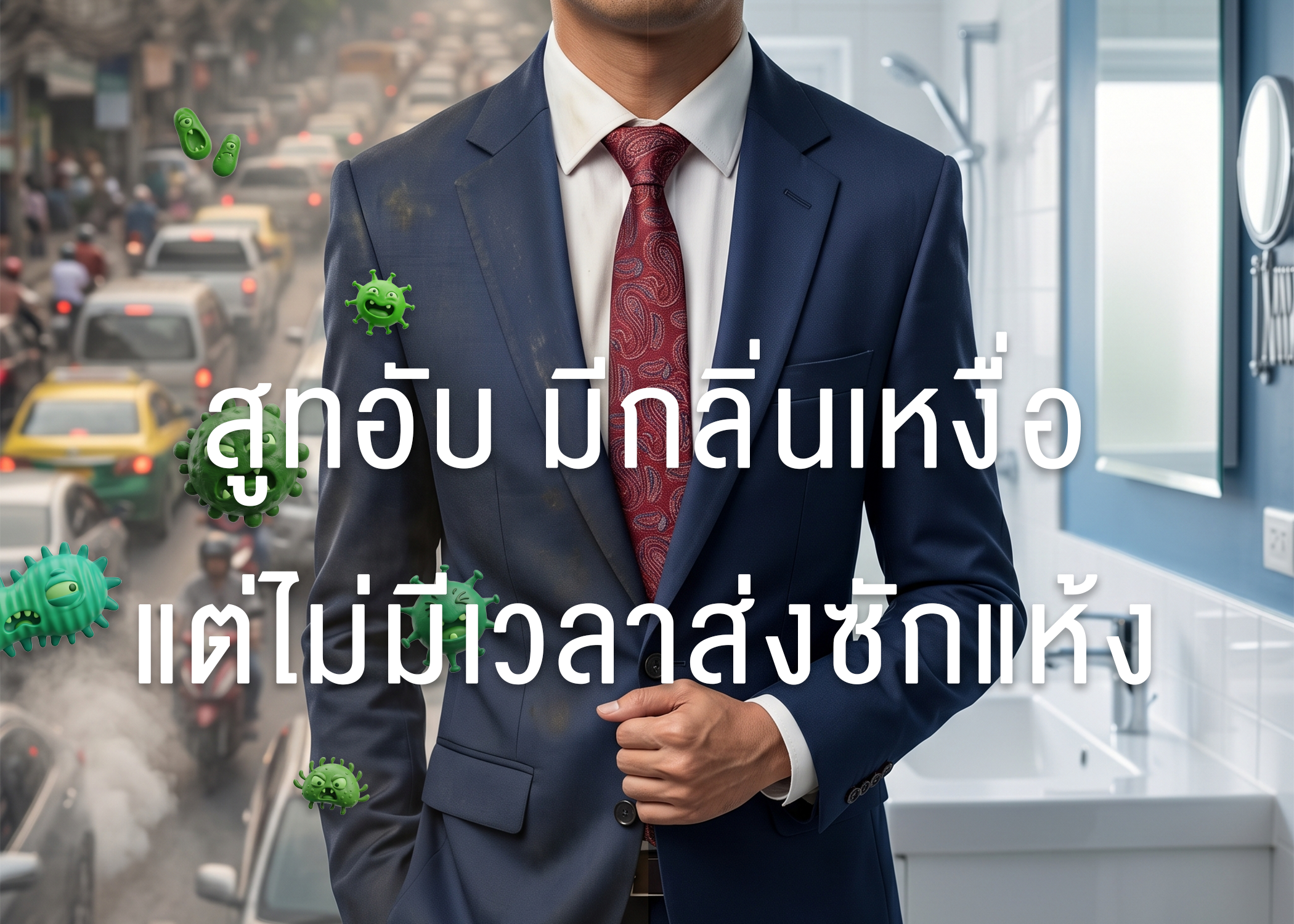 ประเทศไทยมีทั้งอากาศร้อน เหงื่อไคล และฝุ่นละอองสะสม ทำให้สูทตัวเก่งของคุณเกิดกลิ่นอับไม่พึงประสงค์ได้ง่ายๆ แม้เพิ่งใส่ไปแค่ครั้งเดียว...  จะส่งซักแห้งบ่อยๆ ก็ทั้งเสียเวลาและเปลืองเงิน แถมสารเคมีจากการซักยังอาจทำลายเส้นใยและสารเคลือบเงาตามธรรมชาติของผ้า (โดยเฉพาะผ้าขนแกะหรือ Wool) ทำให้สูทตัวโปรดอายุการใช้งานสั้นลงไปอีก  วันนี้เรามีวิธีง่ายๆ ในการไล่กลิ่นอับออกจากชุดสูทอย่างรวดเร็ว ให้คุณนำกลับมาใส่ต่อได้ทันที โดยยังช่วยถนอมเนื้อผ้าให้สวยเนี๊ยบไปได้อีกนานมาฝากกันครับ!